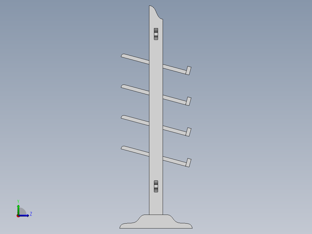 超市置物架左视图