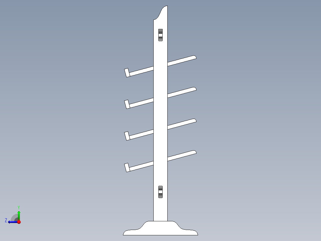 超市置物架右视图