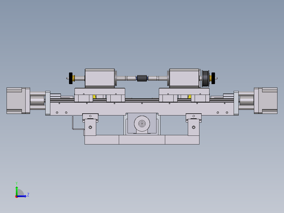 送纸橡胶轴数控磨床左视图