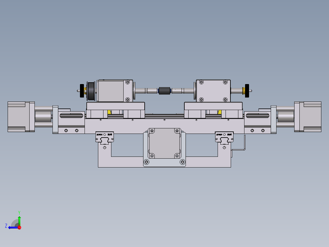 送纸橡胶轴数控磨床右视图