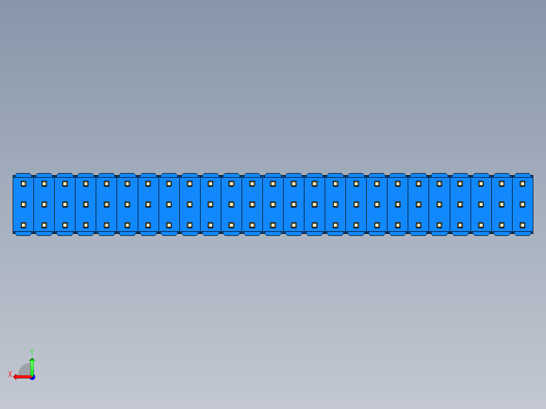 彩色公头100mil（2.54mm）系列-DS1021_blue_3x25p_100mil_Type5_rev1.0后视图
