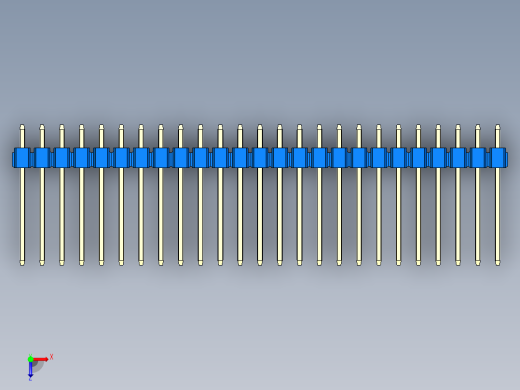 彩色公头100mil（2.54mm）系列-DS1021_blue_3x25p_100mil_Type5_rev1.0俯视缩略图