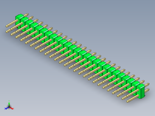彩色公头100mil（2.54mm）系列-DS1021_green_2x26p_100mil_Type1_rev1.0