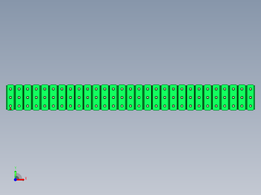 彩色公头100mil（2.54mm）系列-DS1021_green_3x29p_100mil_Type43_rev1.0前视缩略图