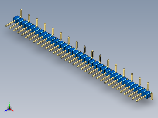 彩色公排针 100mil 2.54mm 系列-DS1022_blue_34p_100mil_Type_SMT_R1_rev1.0