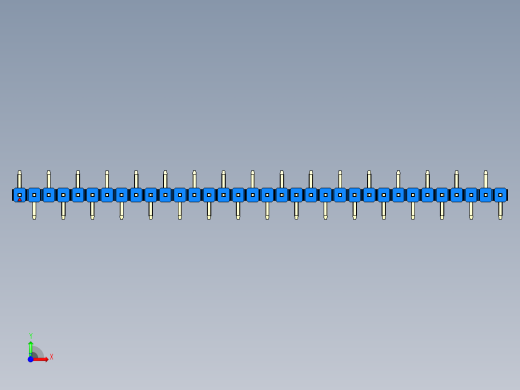 彩色公排针 100mil 2.54mm 系列-DS1022_blue_34p_100mil_Type_SMT_R1_rev1.0前视缩略图