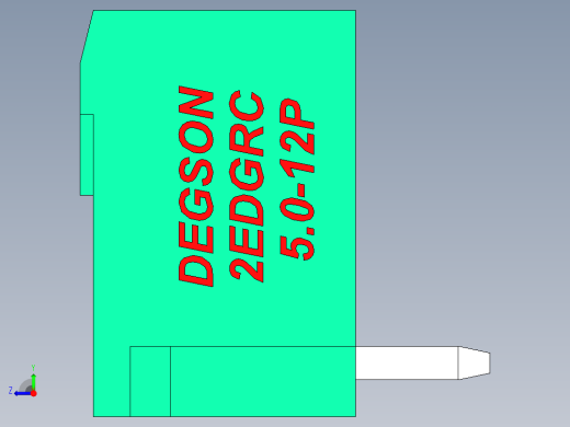 DEGSON 2EDG 系列 5.0mm 可插拔接线端子组-2EDGRC-5.0-12P-14-00AH右视缩略图