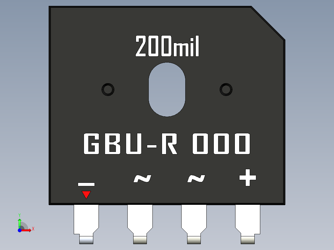 桥式整流器-GBU-R前视图