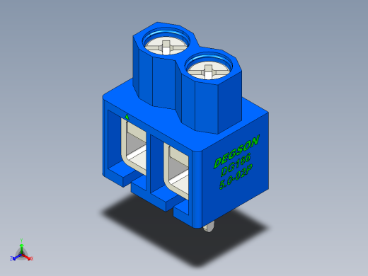 DEGSON DG166 系列 5.0mm 接线端子-DG166-5.0-02P-12-00AH