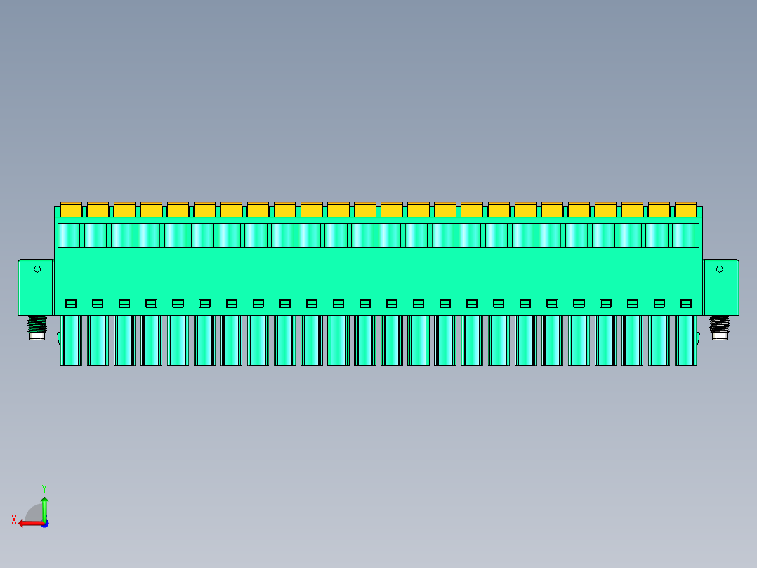 DEGSON 15EDG（公头） 3.5mm 螺钉锁紧，插拔式接线端子 FullPack-15EDGKDM-3.5-24P-14-00AH后视图