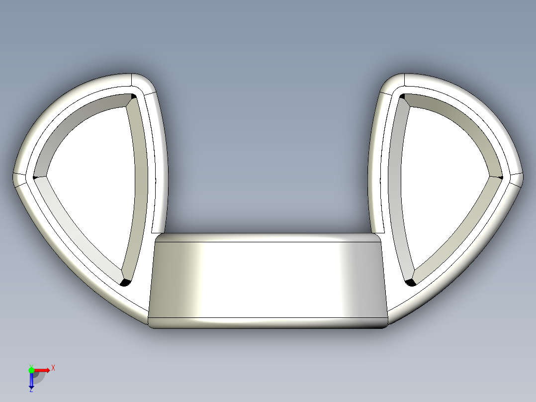 WING NUT 0.25in-20 Thread size 31-64in Base Diameter.IGS俯视图