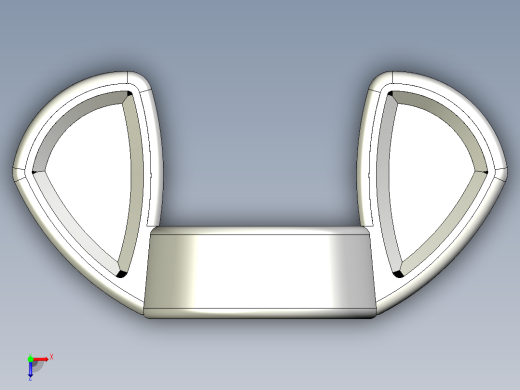 WING NUT 0.25in-20 Thread size 31-64in Base Diameter.IGS俯视缩略图