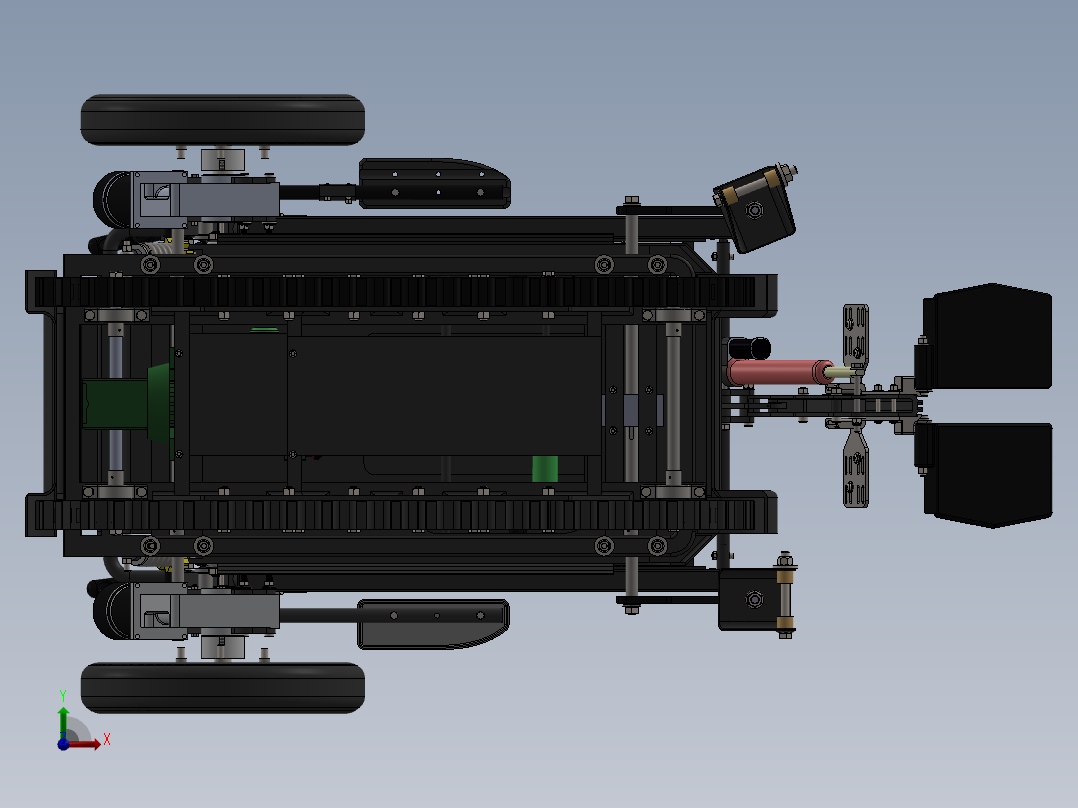 LTE履带电动轮椅前视图