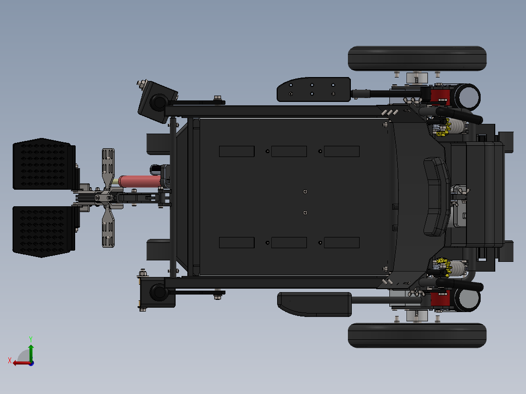 LTE履带电动轮椅后视图