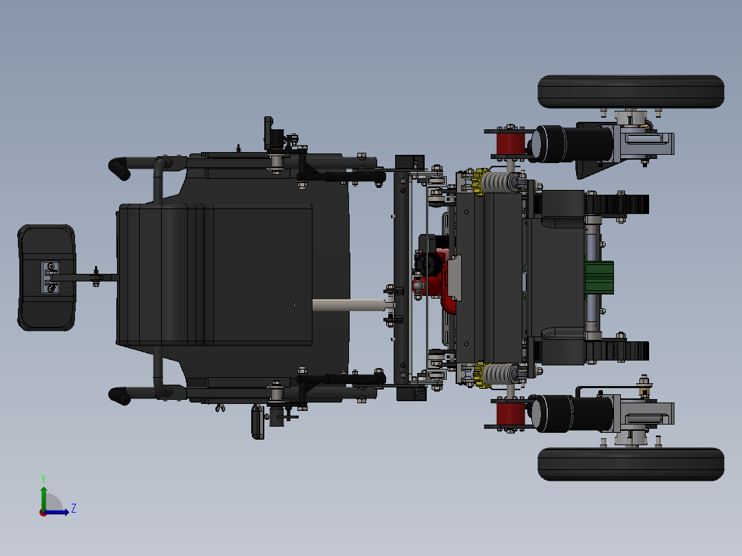 LTE履带电动轮椅左视图