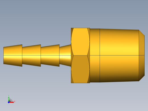 倒齿式工业管接头Hose Barb to Male Pipe 125HB-3-4前视缩略图