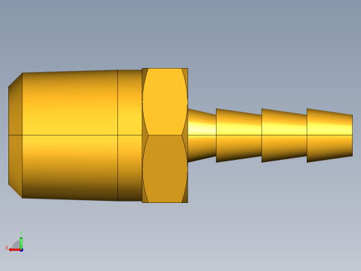 倒齿式工业管接头Hose Barb to Male Pipe 125HB-3-4后视缩略图
