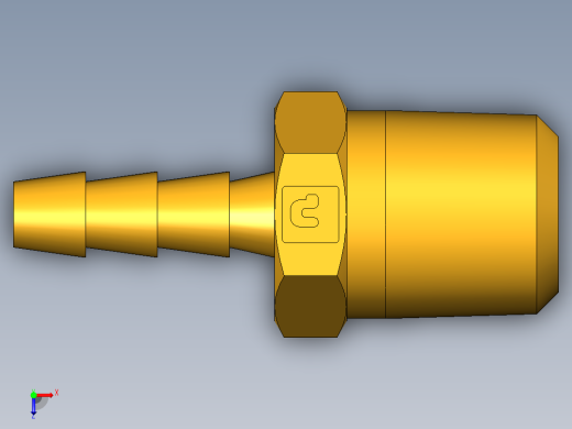 倒齿式工业管接头Hose Barb to Male Pipe 125HB-3-4俯视缩略图