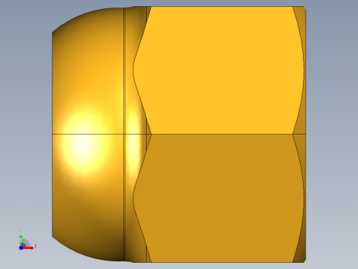 扩口式工业通用硬管接头Cap Nut 640F-5前视缩略图