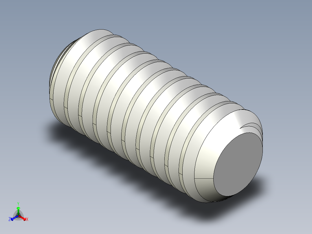 DIN 913-ISO 4026 固定螺钉-M1.8 L=4.STEP主视图