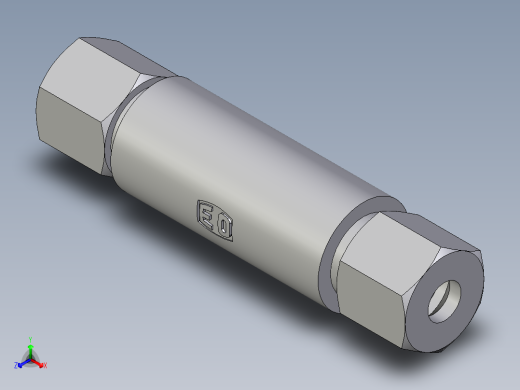 卡套式工业通用硬管接头EO_Weld_bulkhead_fitting_ESV08ZS正等轴测缩略图