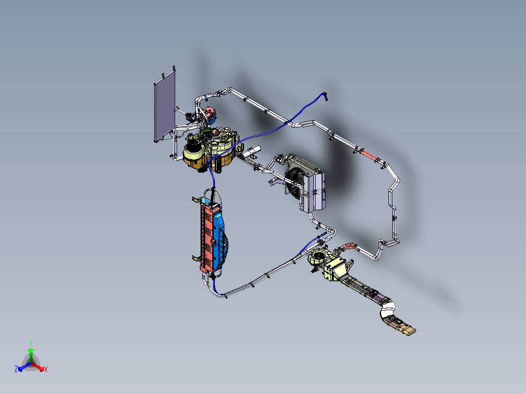 某汽车空调控制系统数据501716正等轴测图