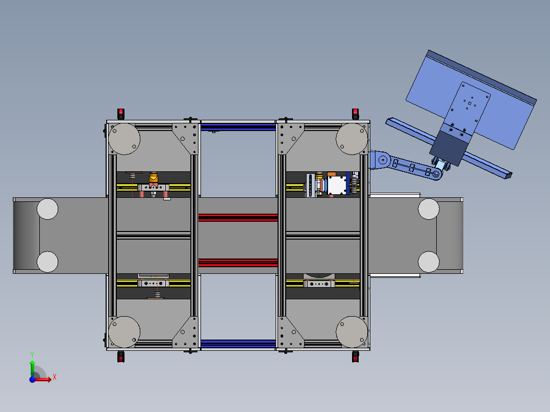 酒盒喷码检测机前视图