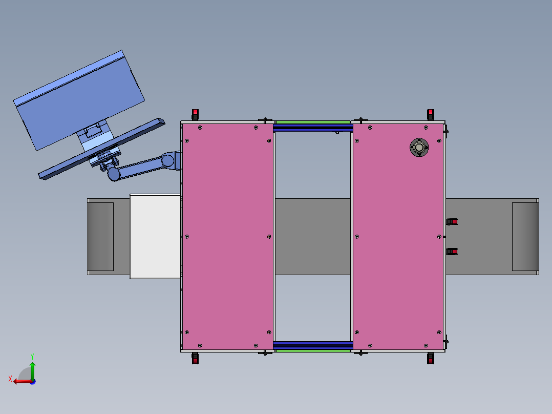 酒盒喷码检测机后视图