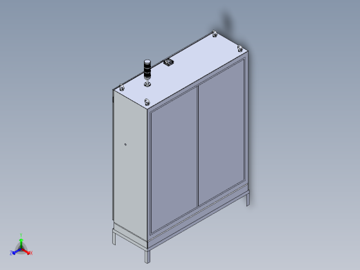 双门AE箱正等轴测缩略图