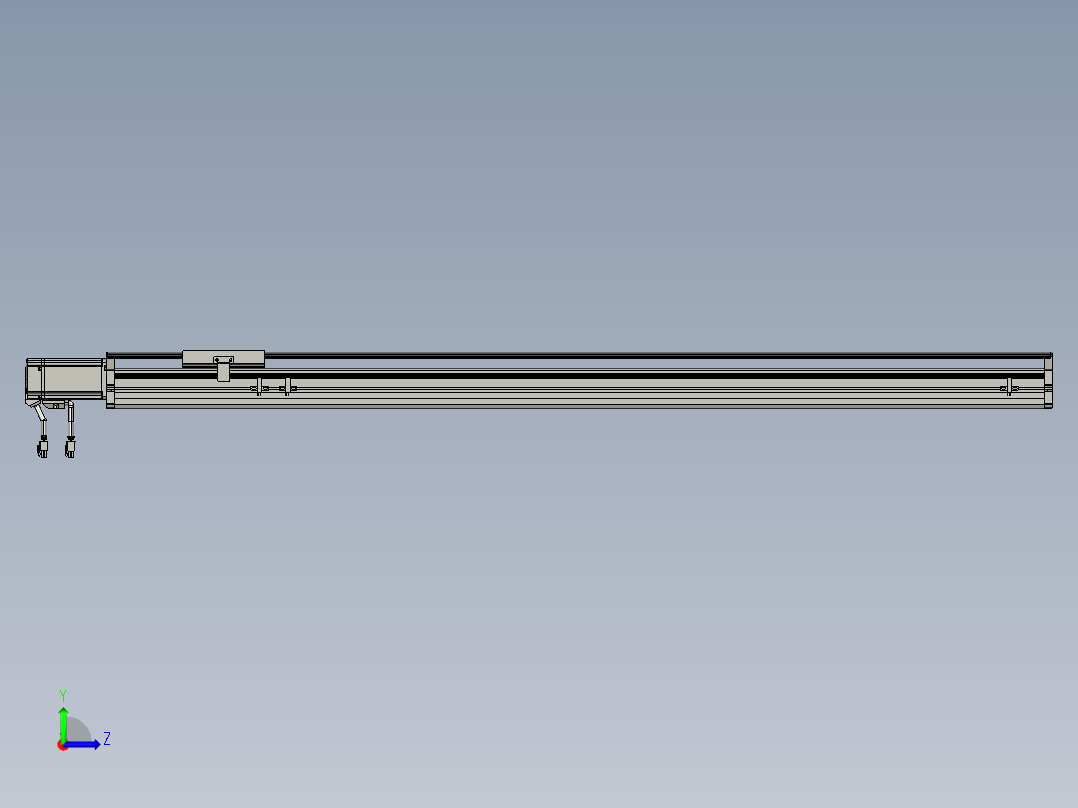 东锦丝杆传动-直线滑台模组DH120-C-S1100-BC-P400W-C3左视图