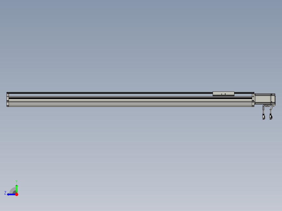 东锦丝杆传动-直线滑台模组DH120-C-S1100-BC-P400W-C3右视图