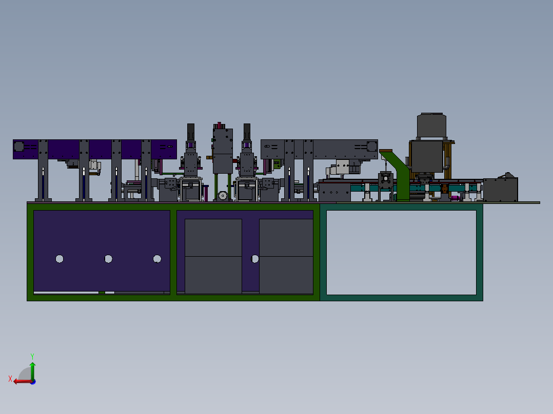 半自动沾锡焊接机3D模型后视图