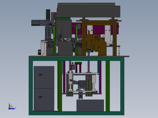 半自动沾锡焊接机3D模型左视缩略图