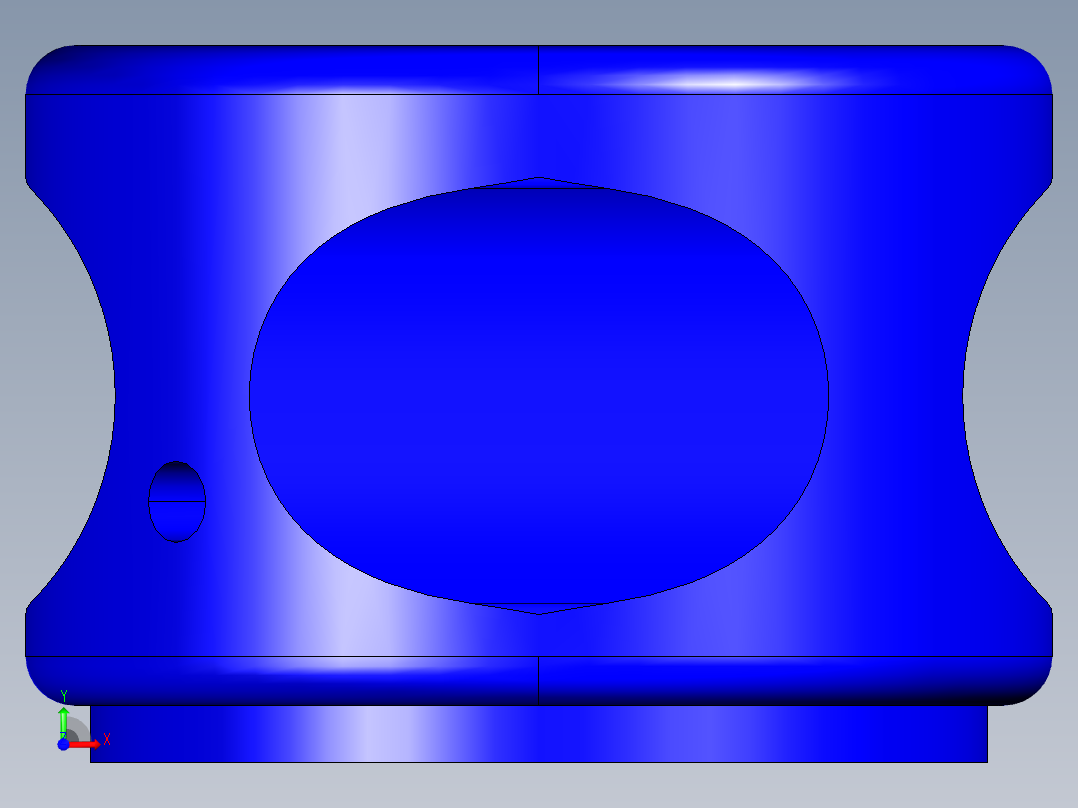 人體工學型把手EGK-3D多系列多零件图纸模型前视图
