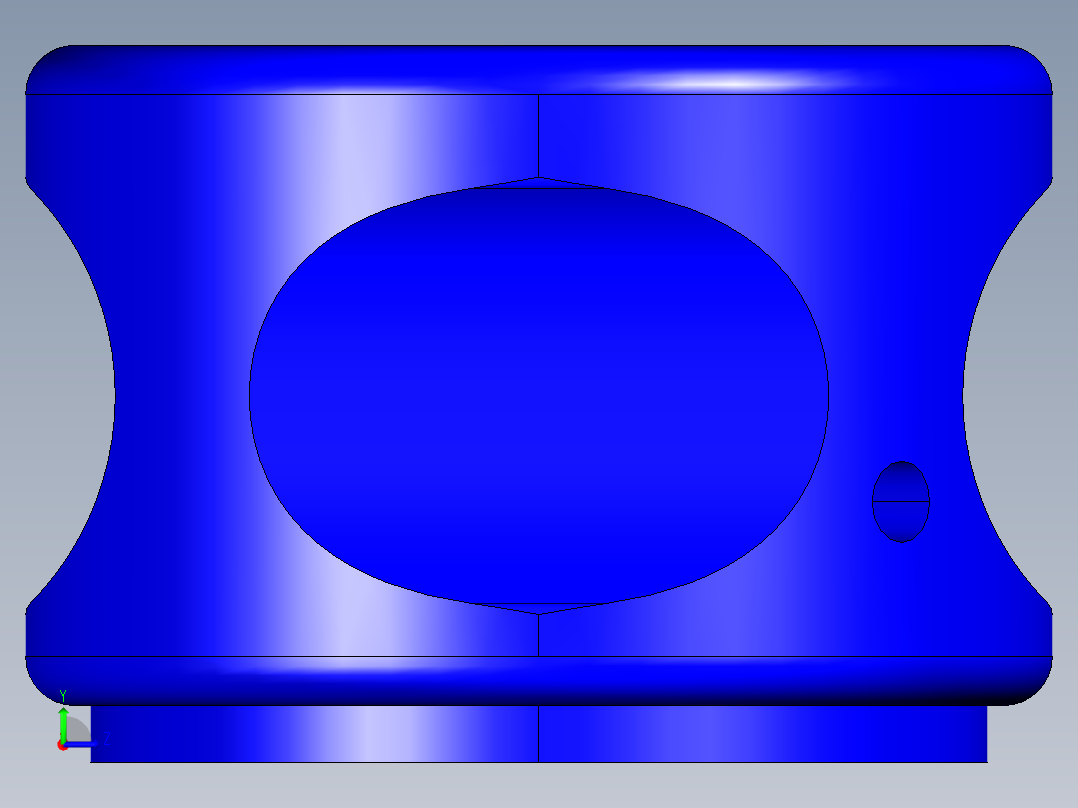 人體工學型把手EGK-3D多系列多零件图纸模型左视图