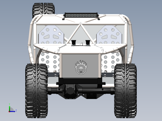 Off Road越野钢管车框架3D模型图纸 Solidworks设计左视缩略图