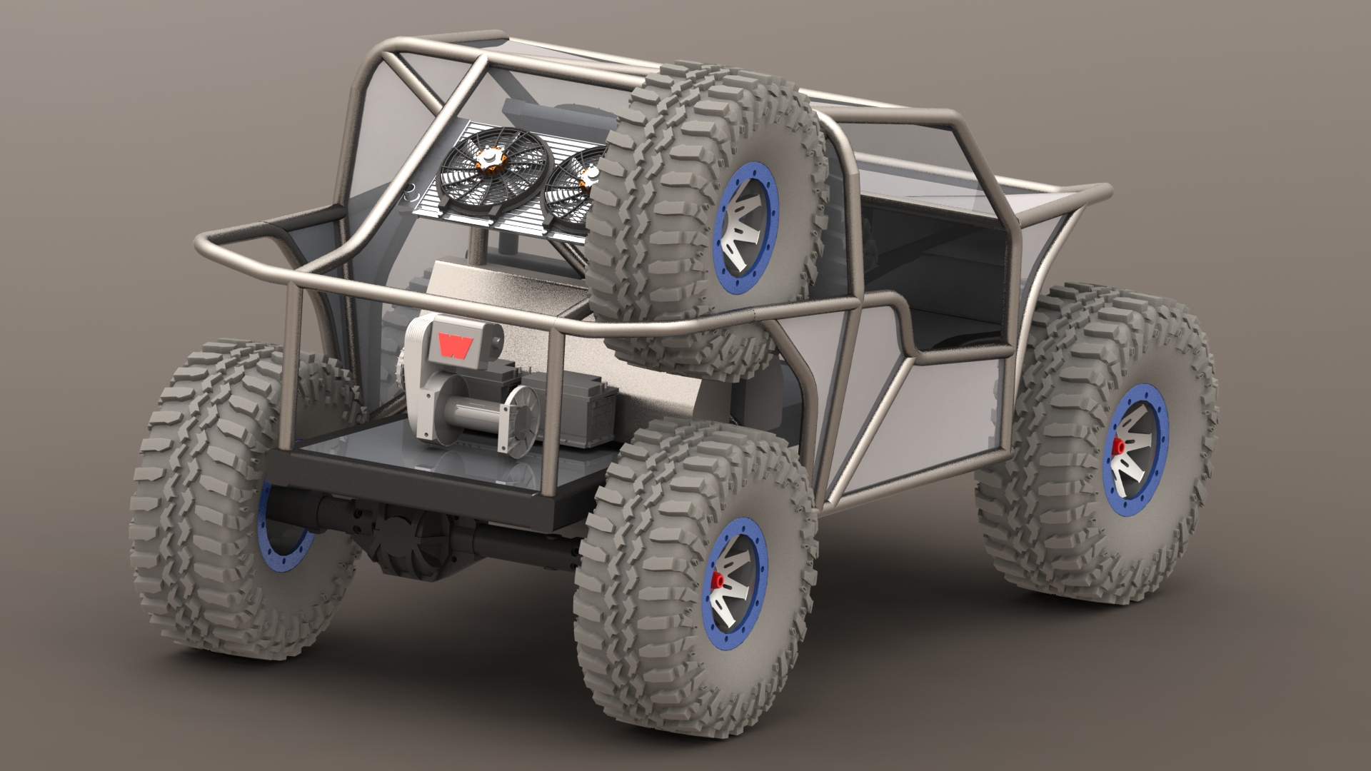 Off Road越野钢管车框架3D模型图纸 Solidworks设计