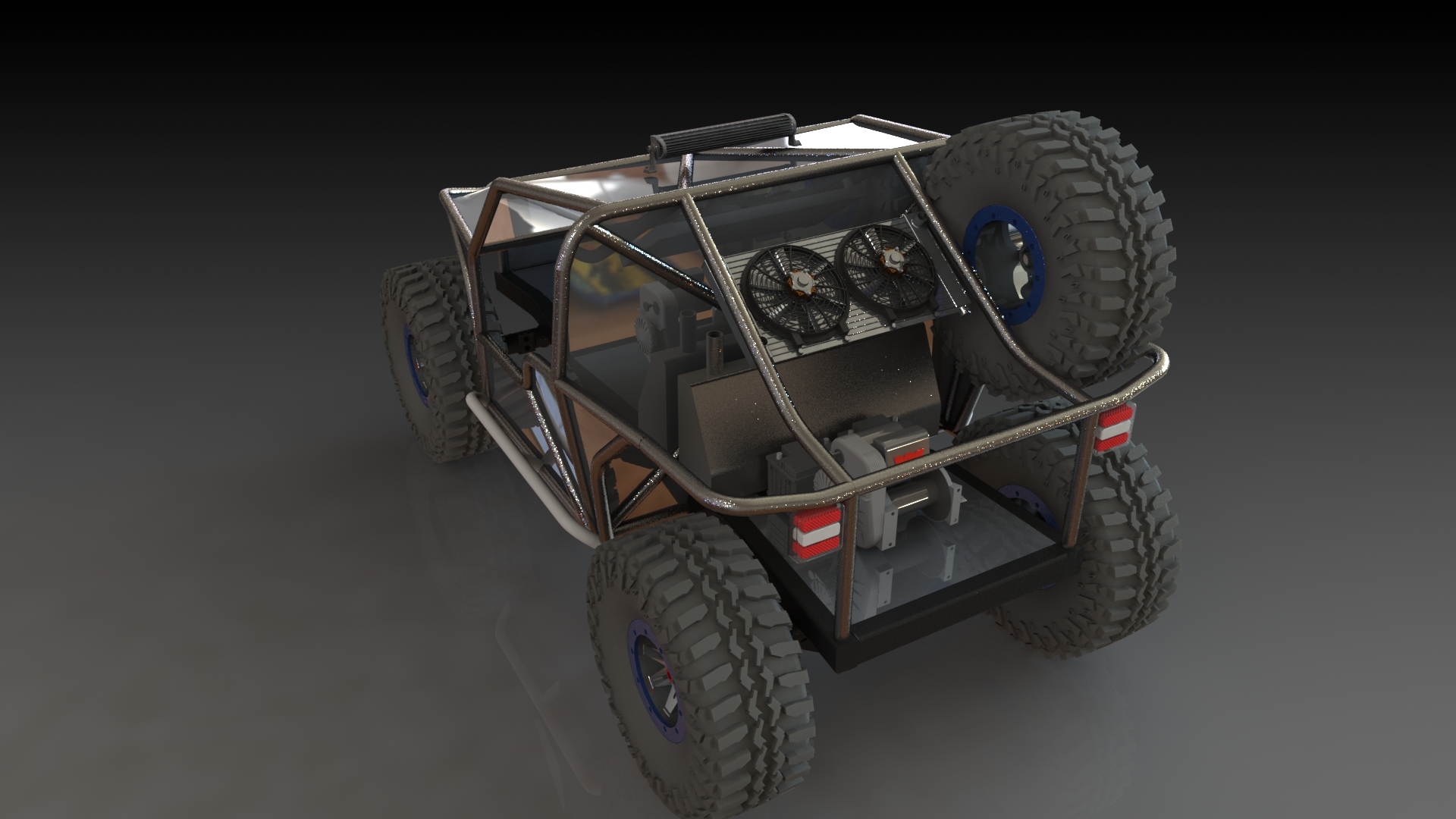 Off Road越野钢管车框架3D模型图纸 Solidworks设计