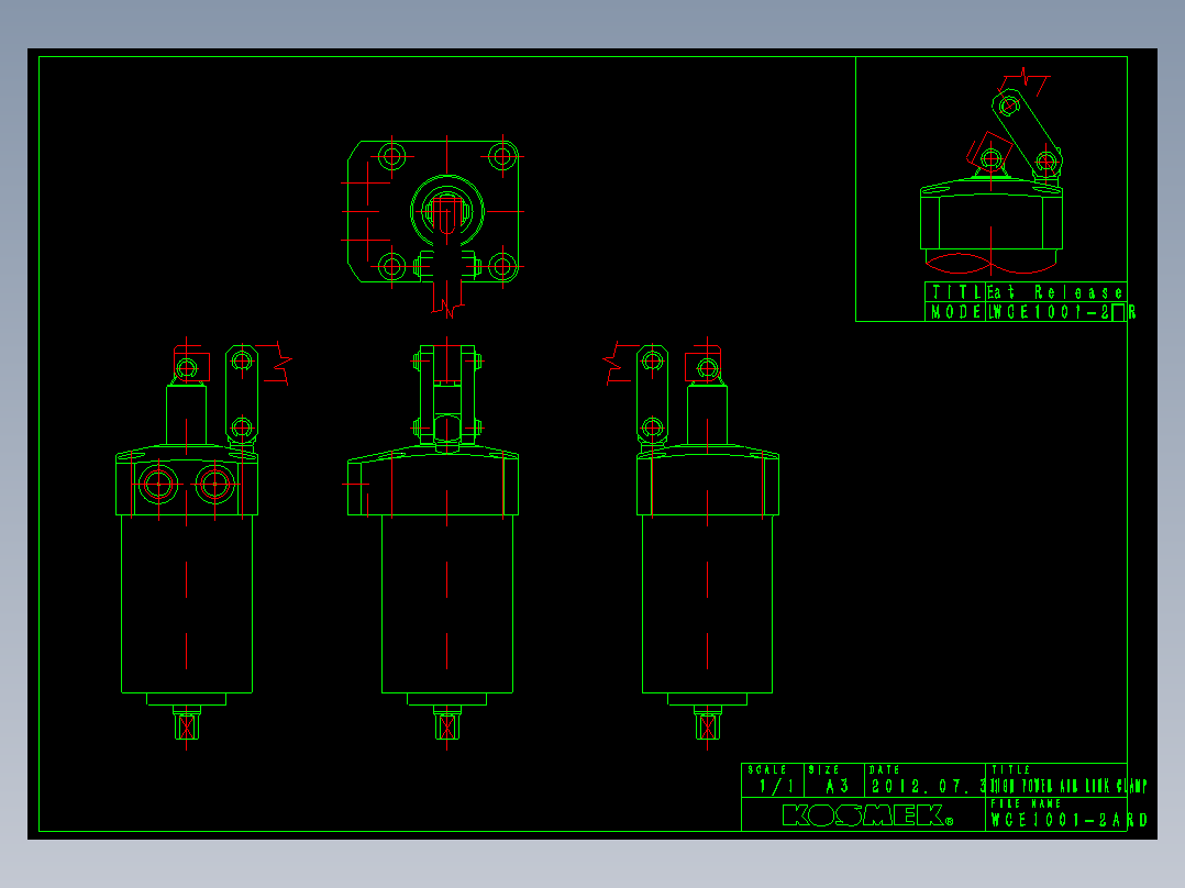 KOSMEKWCE1001-2ARD多系列多零件图纸模型多系列多零件图纸模型