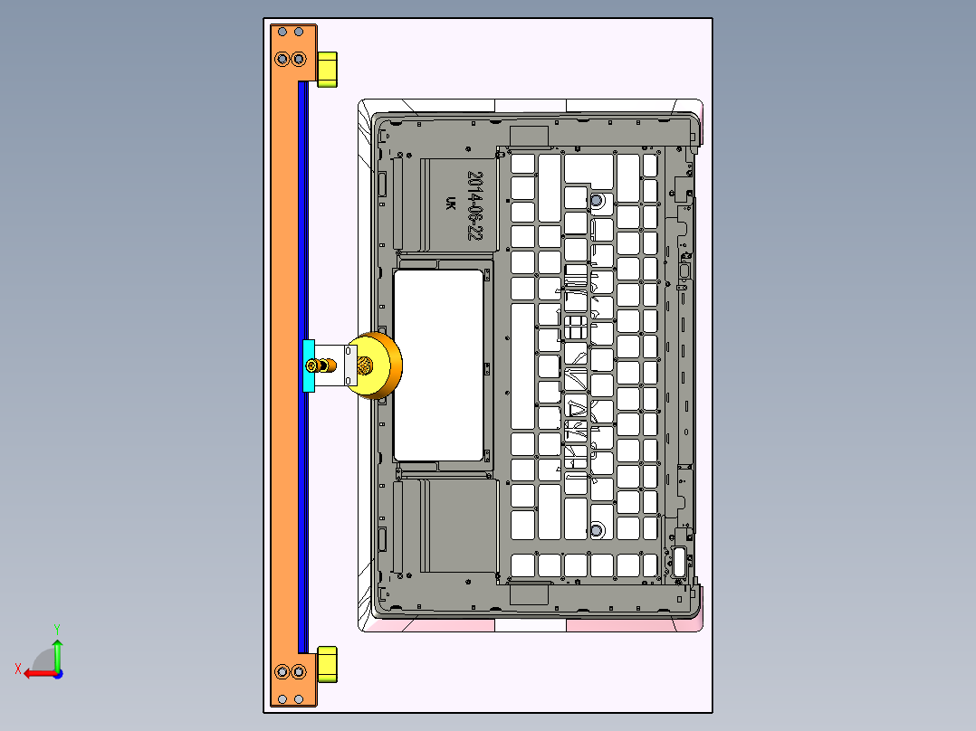 REACHER-C笔记本CNC工装夹具三维模型-paoguan后视图