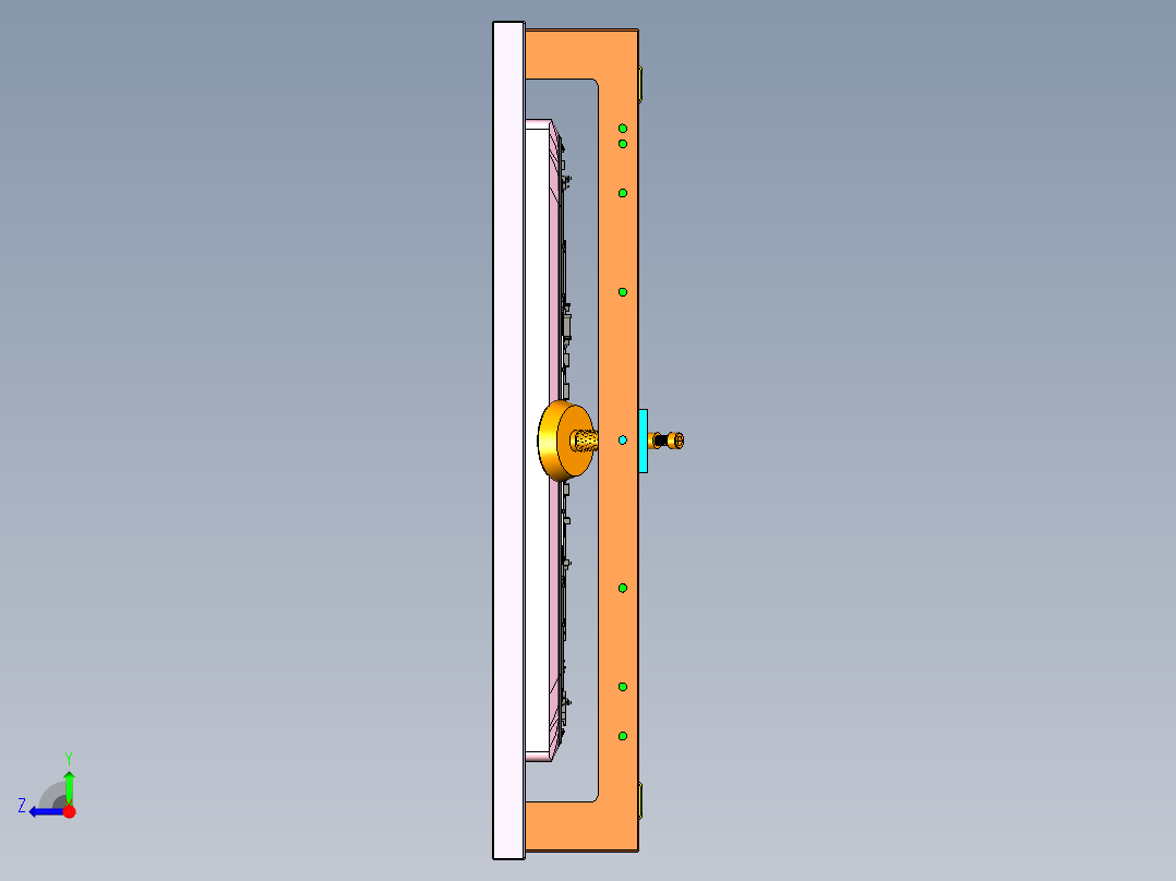 REACHER-C笔记本CNC工装夹具三维模型-paoguan右视图