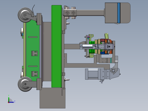 前防撞梁第四工序总装配体sw18可编辑左视缩略图
