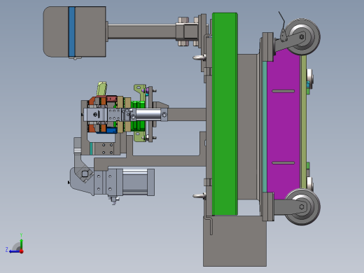 前防撞梁第四工序总装配体sw18可编辑右视缩略图