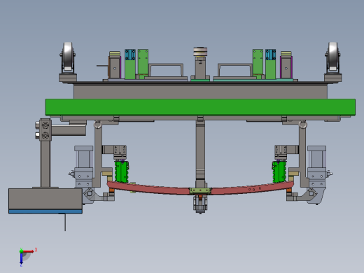 前防撞梁第四工序总装配体sw18可编辑俯视缩略图