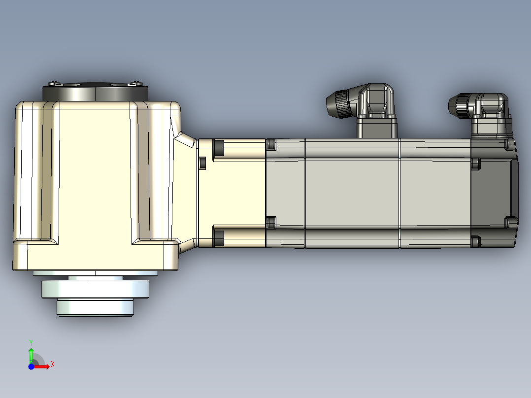 -MG直角法兰伺服减速电机90mrf2前视图