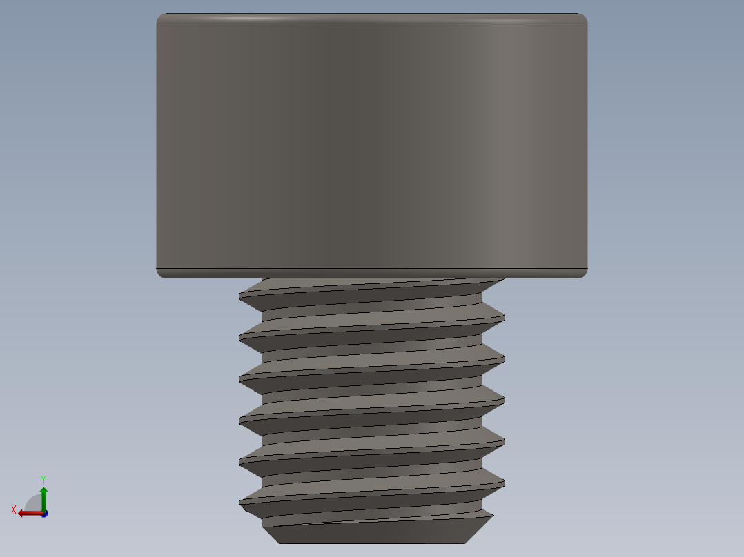 Screw_DIN_912_M8x8F_A2.SLDPRT公制内六角螺钉后视图