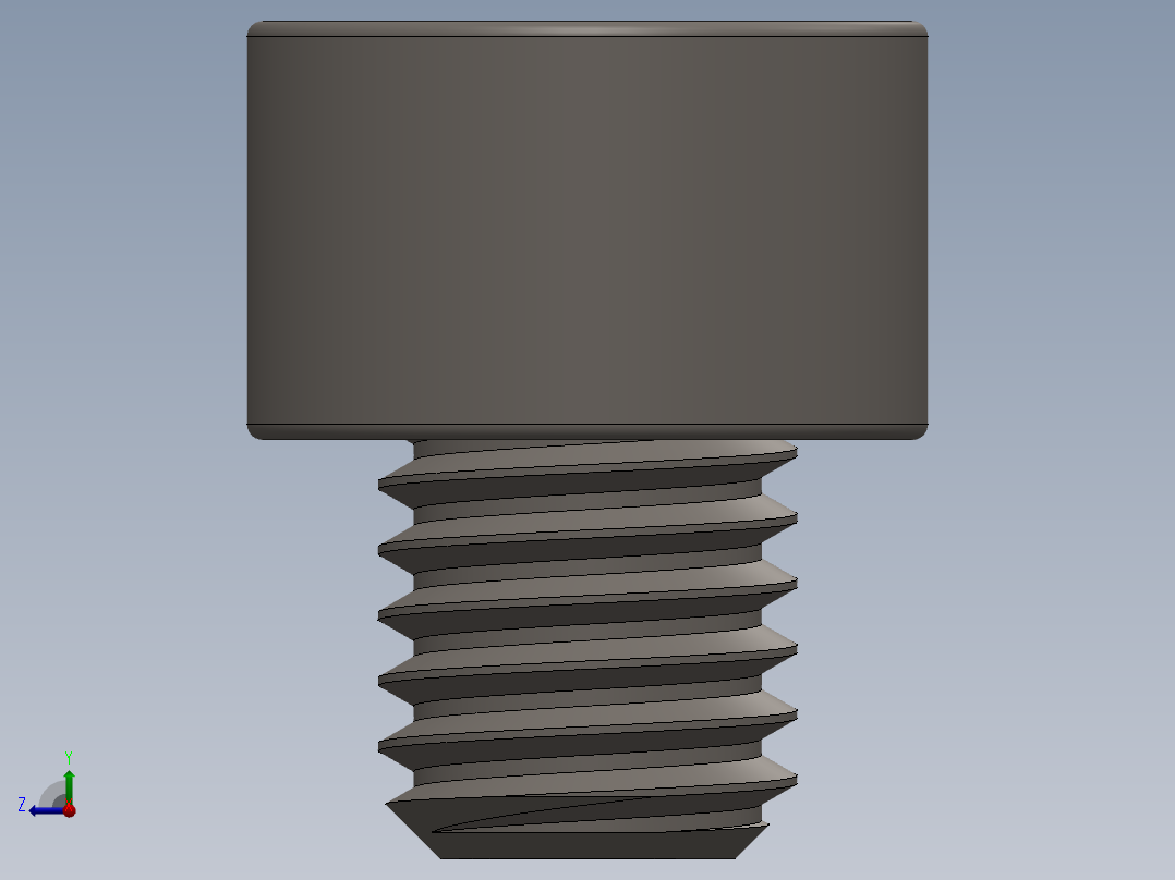 Screw_DIN_912_M8x8F_A2.SLDPRT公制内六角螺钉右视图