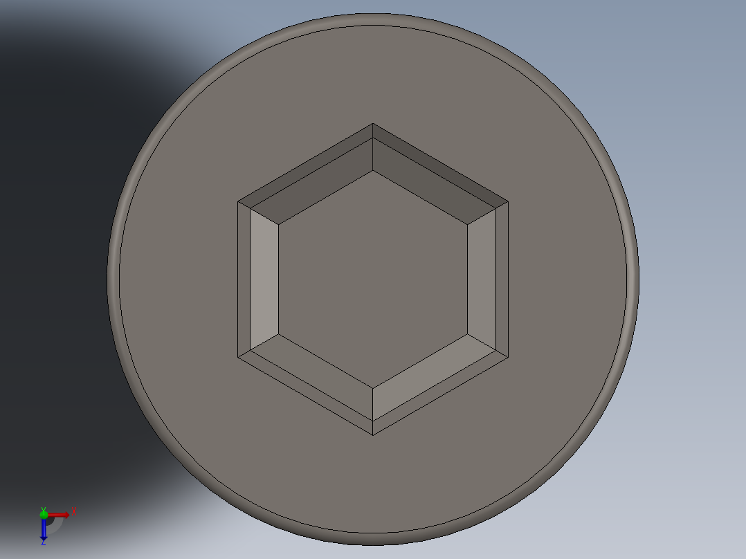 Screw_DIN_912_M8x8F_A2.SLDPRT公制内六角螺钉俯视图