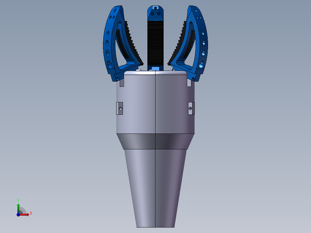 三爪夹手机构（需要特征识别）前视图