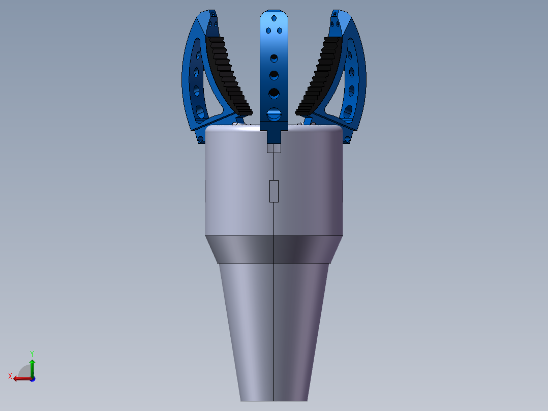 三爪夹手机构（需要特征识别）后视图